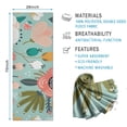 thumbnail image 2 of Pastel Pioneer Flower Pattern Hot Yoga Mat Towel Non Slip for Hot Yoga - Quick-Drying Yoga Mat Cover with 4 Corner Pockets with Travel Bag - Hot Yoga Towel Non Slip 74"x26", 2 of 6