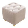 thumbnail image 4 of Reposapiés Cuadrado De Madera Para Protección Del Suelo, Reposapiés Para Mesita De Noche, Apartamento, Oficina, Color Beige mayimx Escabel, 4 of 9