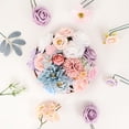 thumbnail image 2 of Caja combinada de flores artificiales Luckinds, azul empolvado, rosas, para mesas de bricolaje, centros de mesa, baby shower, despedida de soltera, ramo de boda, decoración de fiesta, 2 of 7