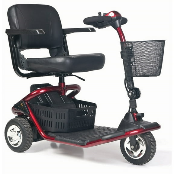 Golden Technologies - LiteRider - Lightweight Travel Scooter - 3-Wheel - Red