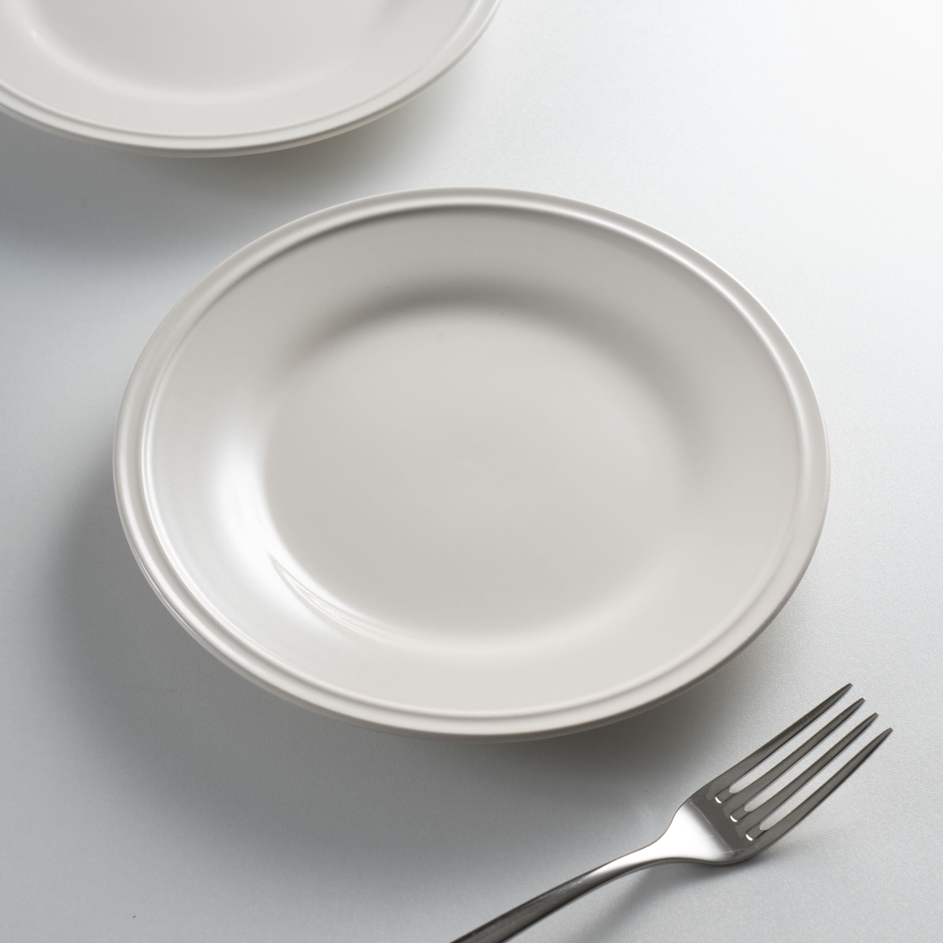 Mainstays 8in Darby White Stoneware Salad Plate