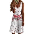thumbnail image 1 of Gvmfive Womens Lace V Neck A-Line Dress Casual Floral Print Loose Tank Dress, 1 of 6