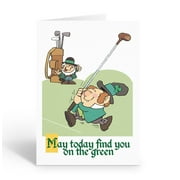 A Fun Golfing St. Patrick's Day Card - 12 St. Patrick's Day Cards with Envelopes
