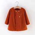 thumbnail image 1 of LOVZFMLL Jackets for Girls Fashionable Girls' Solid Color Round Neck Long Sleeved Woolen Coat Warm Jacket 2-3 Years, 1 of 3