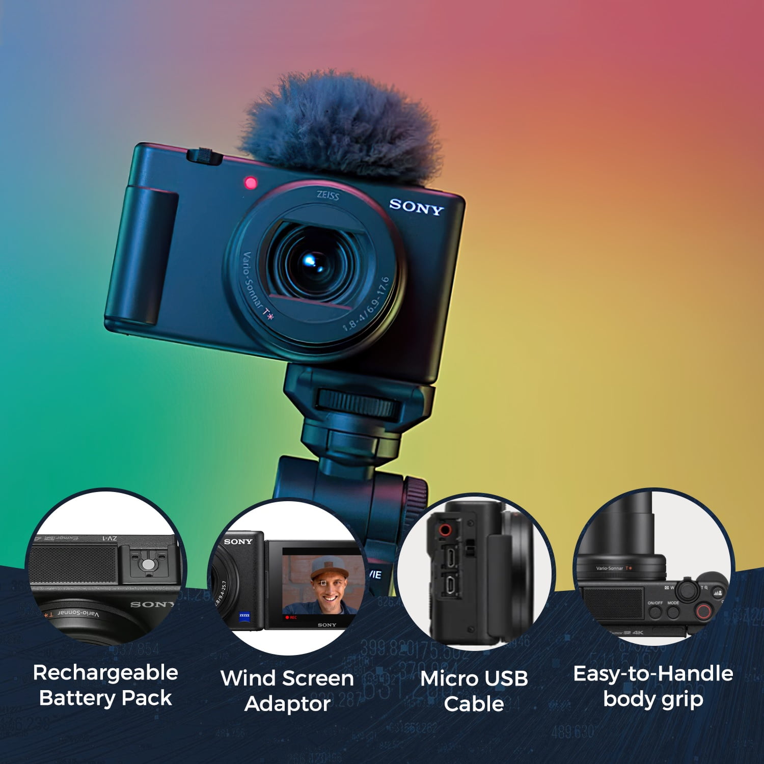 Sony ZV-1 Camera for Content Creators, Vlogging and YouTube with 