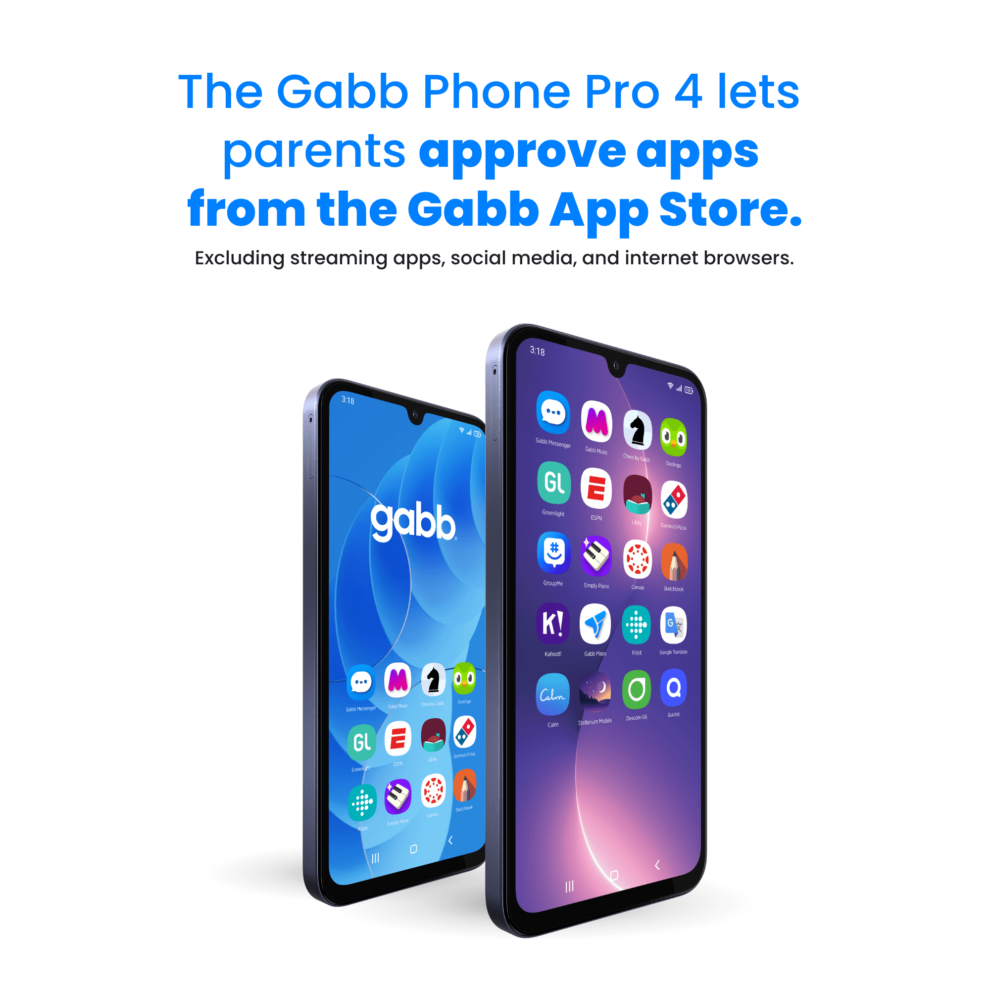Gabb Phone 4 Pro - Teen Smartphone, GPS Tracker, Parental Controls, No Social Media, No Internet, Dark Blue