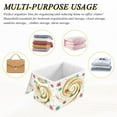 thumbnail image 6 of IAUYY 42*32*30cm Storage Bin with Lid Storage Boxes with Handles,300D Oxford Fabric+Hollow Board Applicable to Clothes Storage Office Storage,A Shining Snowflakes, 6 of 6