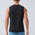 thumbnail image 5 of Men's Quick Dry Tech Stretch Active Sleeveless Crewneck Tank Top Workout Shirt Size 2XL Black, 5 of 5