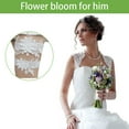 thumbnail image 3 of fenze Wedding Garters for Bride Bridal Lace Garter Set of 2 Floral Leg Ring with Hand Sewn Faux Pearls (White), 3 of 5