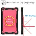 thumbnail image 4 of Epicgadget Case for Lenovo Tab P11 Plus 2021 & Lenovo Tab P11 2020 (11 Inch) Tablet - Hybrid Shockproof 360 Rotating Multi-Functional Ring Stand Case with Shoulder Straps (Black/Pink), 4 of 5