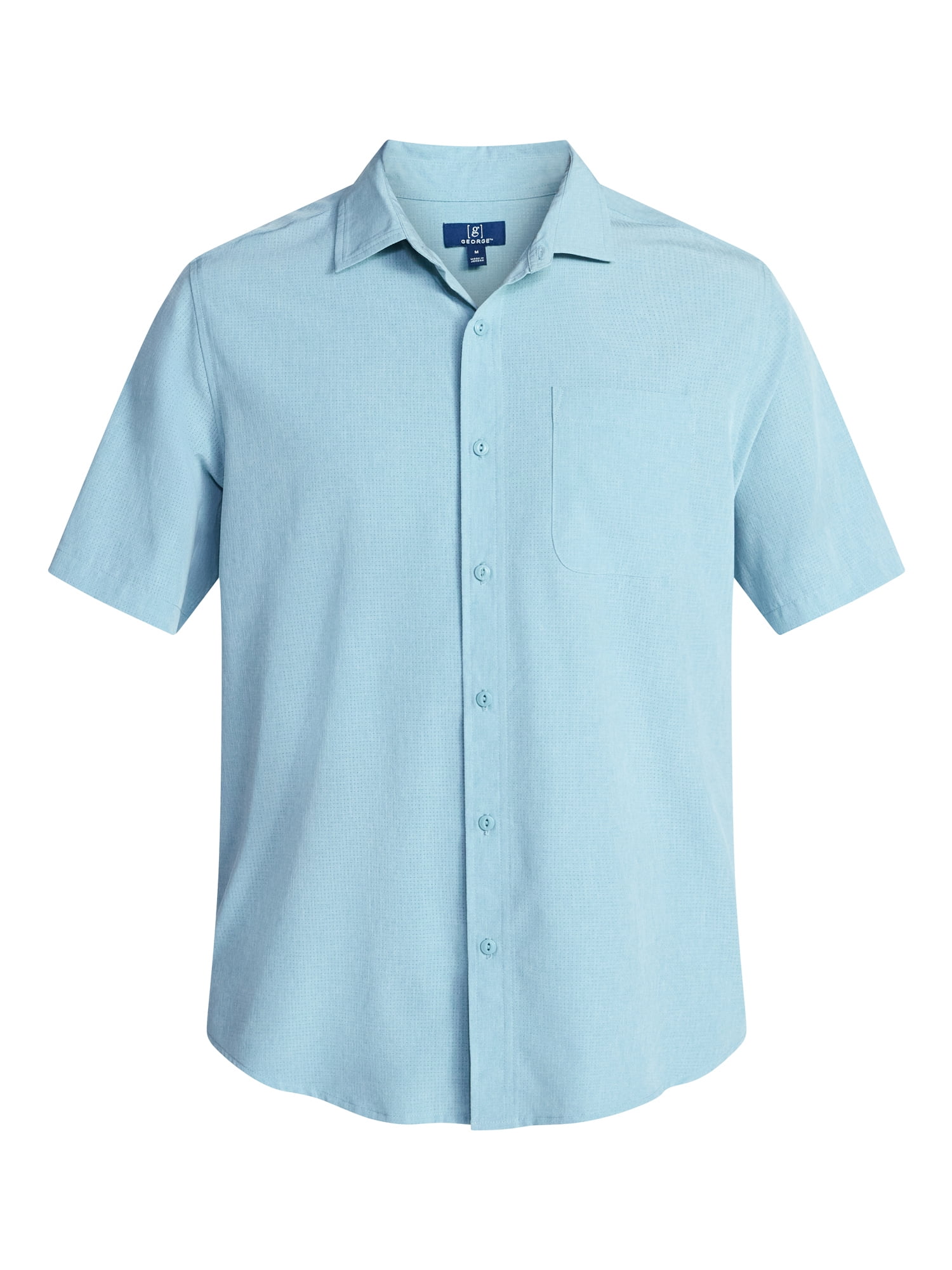 George Men's Commuter Shirt with Short Sleeves, Sizes S-3XL