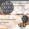 thumbnail image 3 of Mini Donut Maker, Non Stick Small Donut Maker Machine Makes 7 Small Doughnuts, Electric Donut Hole Maker for Home for Kid Friendly Breakfast, Snacks, Desserts, 3 of 9