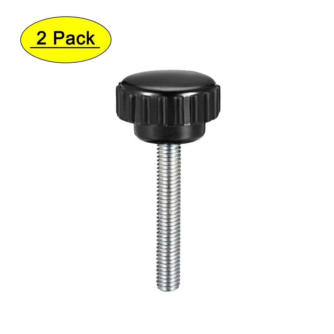20 Vis Moletées M5 X 15 Mm – Tête 14 Mm, Boutons De Serrage, Acier Noir