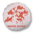 thumbnail image 1 of Hong Kong Map Outline Location Round Throw Pillow Home Decoration Cushion, 1 of 3