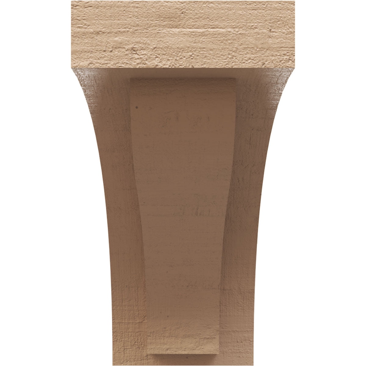 4"W x 12"D x 8"H Classic Helena Rough Cedar Woodgrain TimberThane Corbel, Primed Tan