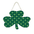 thumbnail image 5 of FYHALE St. Patrick's Day Shamrock Door Sign, Shamrocks Welcome Wooden Hanging Sign Lucky Irish Ornament Wood Wreath for Happy St. Patrick's Day Party Front Door Wall Decor, 5 of 5