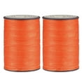 thumbnail image 1 of Unique Bargains 2 Pack Thin Waxed Thread 175 Yards 0.45mm Polyester String Cord for Machine Sewing Hand Quilting Weaving, Orange, 1 of 5