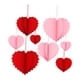 thumbnail image 2 of 8x Adornos de corazón para el día de San Valentín, adornos de papel románticos para colgar en forma de corazón. Rojo Rosa, 2 of 6