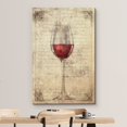 thumbnail image 3 of wall26 - Canvas Wall Art - A Glass of Red Wine on Vintage Letter Background - Gallery Wrap Modern Home Decor | Ready to Hang - 12x18 inches, 3 of 5