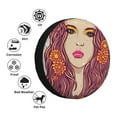 thumbnail image 5 of XMXY Russian Ethnic Flower Girl Spare Tire Cover, Universal Waterproof Cover for Jeep RV Tire Wheel Protection, 15 inch, 5 of 8