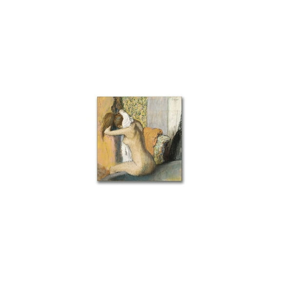 Edgar Degas 'After the Bath Woman Drying Neck' Canvas Art