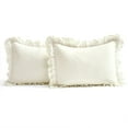 thumbnail image 6 of Lush Decor Ella Parisian Vintage Chic Ruffle Lace Bedspread Neutral 3Pc Set Queen, 6 of 11