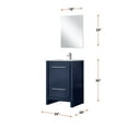thumbnail image 4 of Lafarre 24 in W Navy Blue Bath Vanity, White Quartz Top, Chrome Faucet Set & 18 in Mirror, 4 of 6