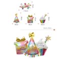 thumbnail image 2 of Set de globos con forma de arcoíris para cumpleaños, 4 unidades, para decoración de fiestas, 2 of 2