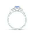 thumbnail image 2 of Angara Natural 0.75 Ct. Tanzanite with Diamond Classic Ring in 14K White Gold for Women (Ring Size: 11.5), 2 of 9