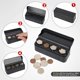thumbnail image 5 of Monedero para automóvil, organizador de cambio de monedas compatible con monedas de diferentes tamaños, soporte montado en el tablero adecuado para la mayoría de los automóviles y camiones (negro), 5 of 7