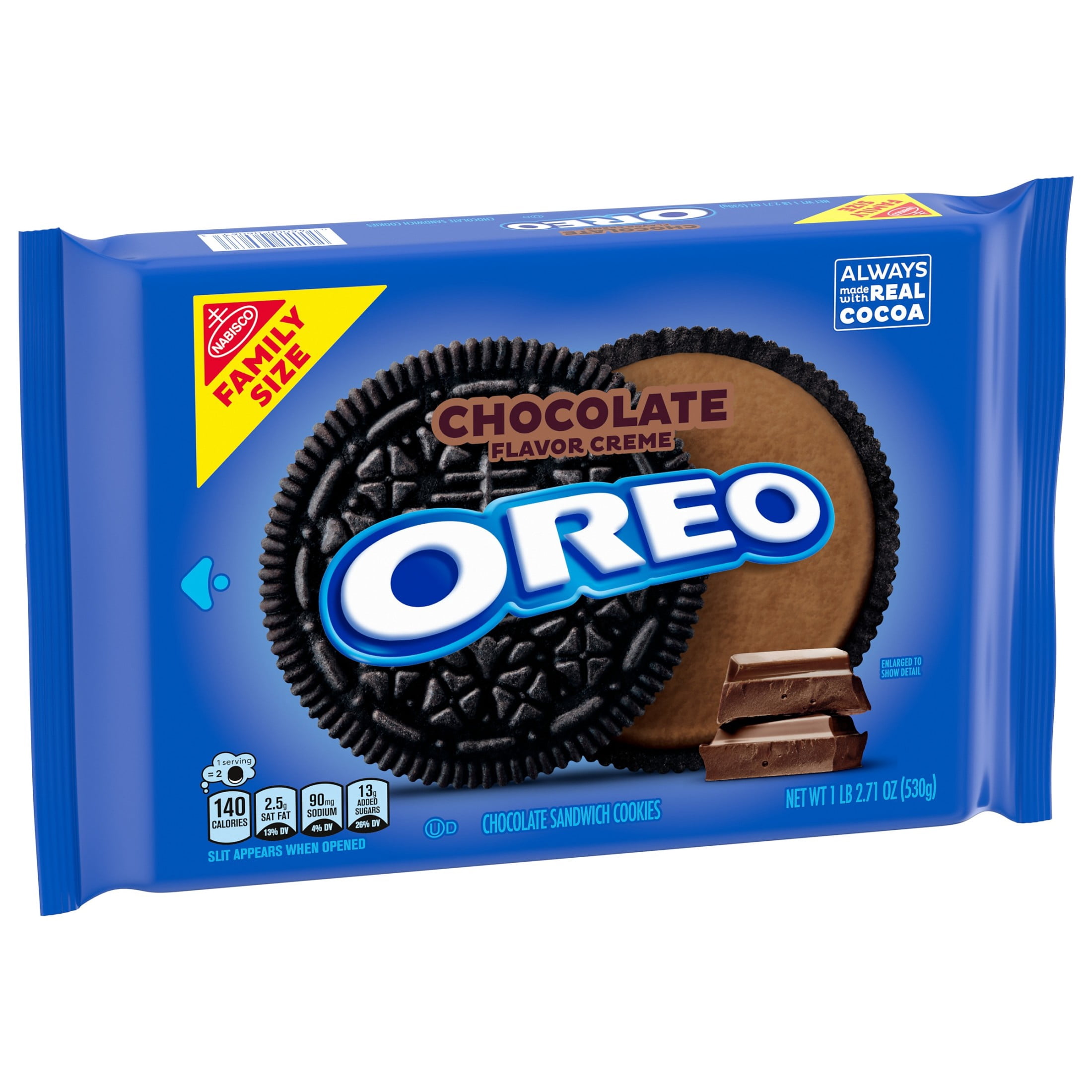 OREO Chocolate Creme Chocolate Sandwich Cookies, 18.71 oz, Family