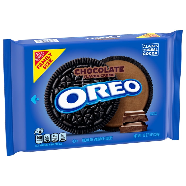 OREO Chocolate Creme Chocolate Sandwich Cookies, 18.71 oz, Family