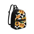 thumbnail image 2 of Eheartsgir Sunflower Cow Print Mini Backpack, Lightweight Polyester Small Backpack for Travel Hangouts, Multi-Purpose Ladies Shoulder Backpack, 2 of 8