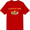 thumbnail image 3 of Waffle Dad Dad Jokes for Father's Day Men's Red Crew Neck Short Sleeve Tee-Medium, 3 of 4