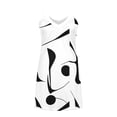 thumbnail image 5 of Aimik Women's Spaghetti Strap Dress Summer V Neck Non Positioning Print Loose Swing Mini Dress Lightweight Elastic Slip Dress, 5 of 5