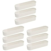 Yezzy White Whiting Cotton Swab Boxes Outdoor Cases Square 9 Pcs Swabs Trinket Dispenser Holder Pp Cartoon Travel