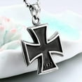 thumbnail image 5 of K-KED Mens Stainless Steel 1813 1939 WW2 German Iron Cross Pendant Necklace Men, 5 of 5