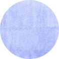 thumbnail image 1 of Ahgly Company Indoor Round Solid Blue Modern Area Rugs, 5' Round, 1 of 4