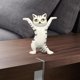 thumbnail image 3 of Gato de levantamiento de pesas con soporte de ataúd para niños, portalápices para gatitos, estatuas de muñecas, 3 of 7