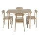 thumbnail image 1 of Comedor De 4 Sillas Metal Mesa Rectangular Elegante Moderno beige 5, 1 of 5