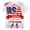 L120 White, variant on CONZONE 250Th Anniversary Usa T Shirts For Kids Toddler Boys Patriotic Letter Print Crew Neck Short Sleeved Comfort Casual Tops Black Size 1-2 Years