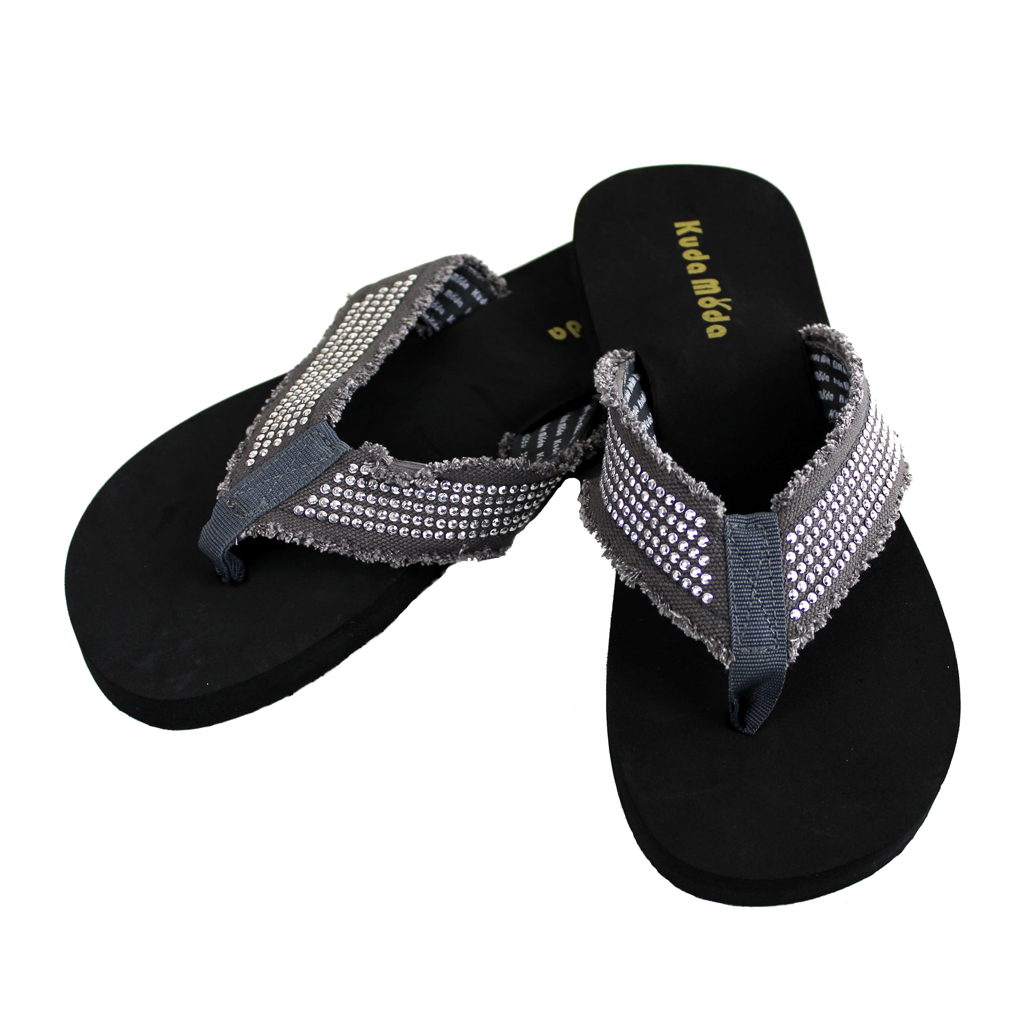 Kuda Moda Women's Fashion Strap Casual Thongs Flat Flip Flop Light ...