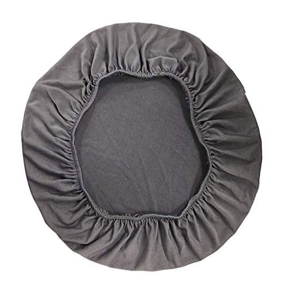 Fityle Removable Stretchable Dining Chair Seat Cover for Wedding Banquet Party Decorations, for 35-50cm (13.8-20'') Diameter - Grey