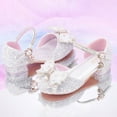 thumbnail image 3 of Zecgelong Girl'S Leather Shoes Dress Spring And Autumn New Children'S Shoes Student Performance Shoes Wedding Banquet Flower Children'S Shoes Toddler Girls Sparkle Sandals Size 5 Size 12.5, 3 of 5