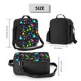 thumbnail image 2 of Xecao Geometric 1980s Styled for Insulated Lunch Bag for Work School Travel with Adjustable Strap and Zipper Closure Lightweight Thermal Bento Tote, 2 of 7