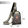 thumbnail image 2 of Bear Head Grey Crossbody Bags Backpack Chest Bag Shoulder Bag Waist Bag for Outdoor Travel Hiking Fitness Cycling, 2 of 7