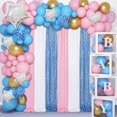 thumbnail image 3 of Cortinas de fondo con lentejuelas SoarDream Baby Blue Glitter, 2,4 x 2,4 m, 3 of 6