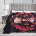 thumbnail image 4 of Demon Slayer Bed Blanket Air Conditioner Quilt Ultra Soft Flannel Blanket All Season Fuzzy Blanket Reversible Fluffy Plush Blanket 40"X30", 4 of 8
