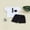 Black, variant on Toddler Boy Shorts Set Short Sleeve Round Neck Pocket Button T-Shirt with Shorts 2Pcs Summer Outfit