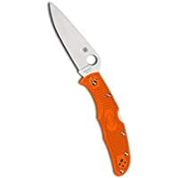 

Spyderco Endura 4 Lightweight Signature Knife with 3.80 VG-10 Steel Blade and Orange FRN Handle - PlainEdge - C10FPOR